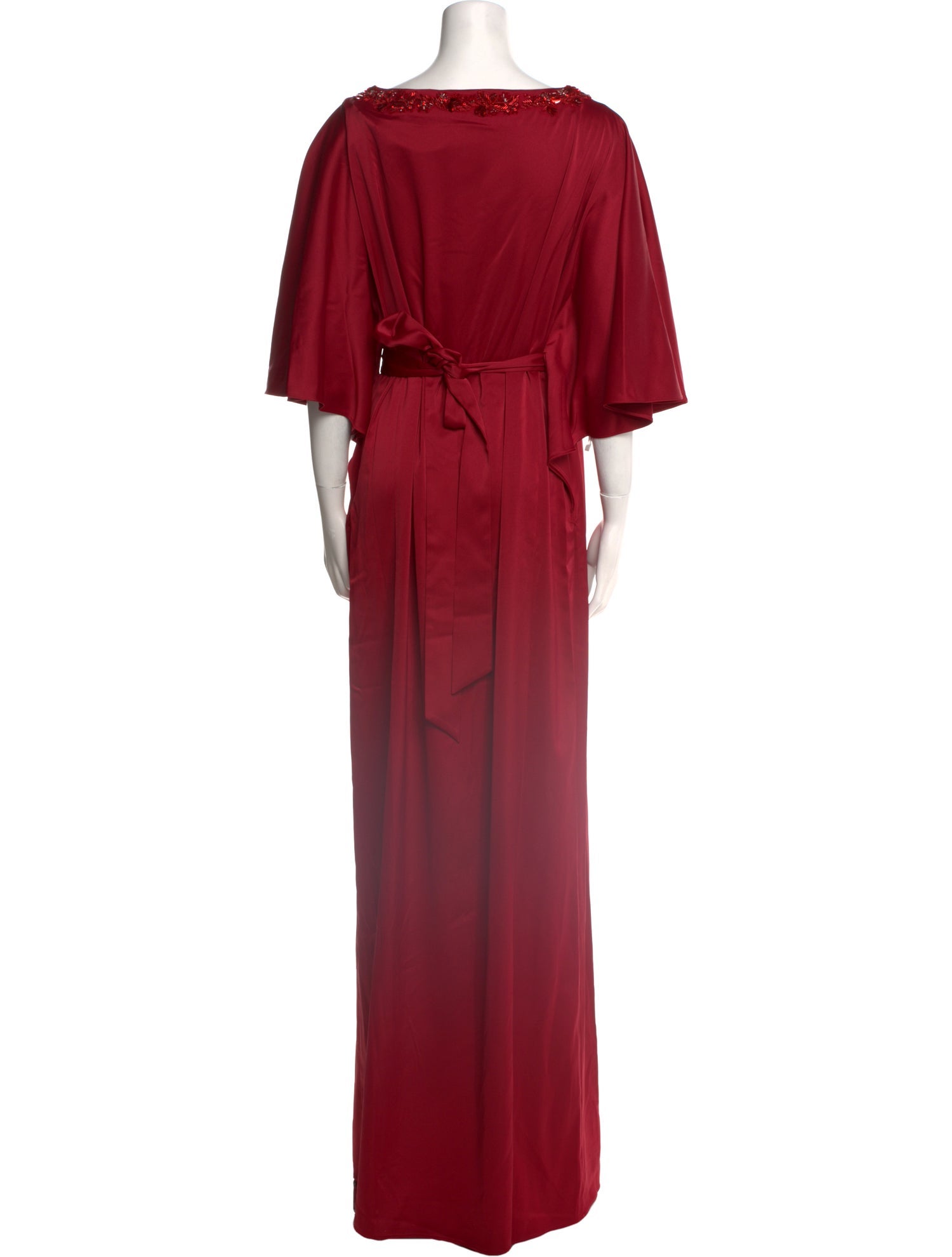 Marchesa Notte V-Neck Long Dress